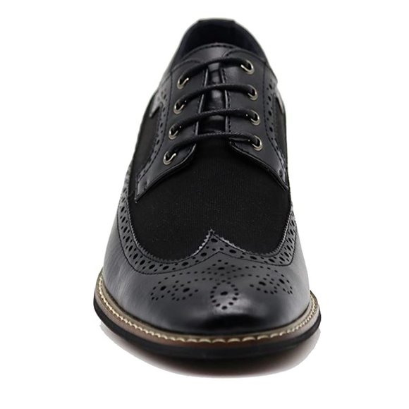 Men's Spectator Tweed Plaid Two Tone Wingtips Oxfords Perforated Lace Up Dress S - Picture 4 of 13